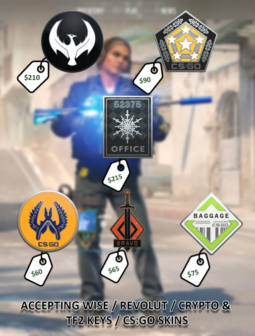 Selling some cute GENUINE pins (codes only) <3
More information down below ^^
steamcommunity.com/id/callmeanna

Retweets appreciated!

#genuinepins #pins #CSGO #CS2