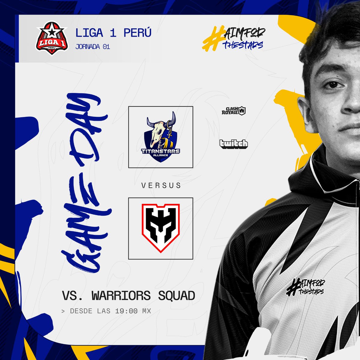 TSA Gaming (@tsagaming_) on Twitter photo #CR • MatchDay ⭐️
Hoy damos el primer paso en ésta gran travesía por un cupo al presencial del Perú. ¡ con todo estrellas ! 🇵🇪
🏆• <a href="/Liga1_CRPeru/">Liga 1 CR • Perú</a>
⚔️• <a href="/WarriorsSquadGG/">Warriors Squad #WS</a>
⏰️• 19:00 🇲🇽🇵🇪
🎙• <a href="/reyjoseant/">reyjoseant</a>
📡• twitch.tv/reyjoseant
#RumboAlPresencial #GoLiga1 ✨️ #CR • MatchDay ⭐️
Hoy damos el primer paso en ésta gran travesía por un cupo al presencial del Perú. ¡ con todo estrellas ! 🇵🇪
🏆• <a href="/Liga1_CRPeru/">Liga 1 CR • Perú</a>
⚔️• <a href="/WarriorsSquadGG/">Warriors Squad #WS</a>
⏰️• 19:00 🇲🇽🇵🇪
🎙• <a href="/reyjoseant/">reyjoseant</a>
📡• twitch.tv/reyjoseant
#RumboAlPresencial #GoLiga1 ✨️