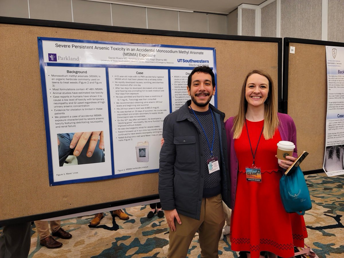Dallas Tox (@dallastxtox) on Twitter photo Our fellow, Dr. Rivera, presents a case of severe toxicity from monosodium methyl arsenate at #ACMT2023 with strong support from Dr. Claire Epperson <a href="/ClaireEpperson/">Claire Epperson</a>! <a href="/UTSW_EM/">UTSW Emergency Medicine</a> #foamtox Our fellow, Dr. Rivera, presents a case of severe toxicity from monosodium methyl arsenate at #ACMT2023 with strong support from Dr. Claire Epperson <a href="/ClaireEpperson/">Claire Epperson</a>! <a href="/UTSW_EM/">UTSW Emergency Medicine</a> #foamtox