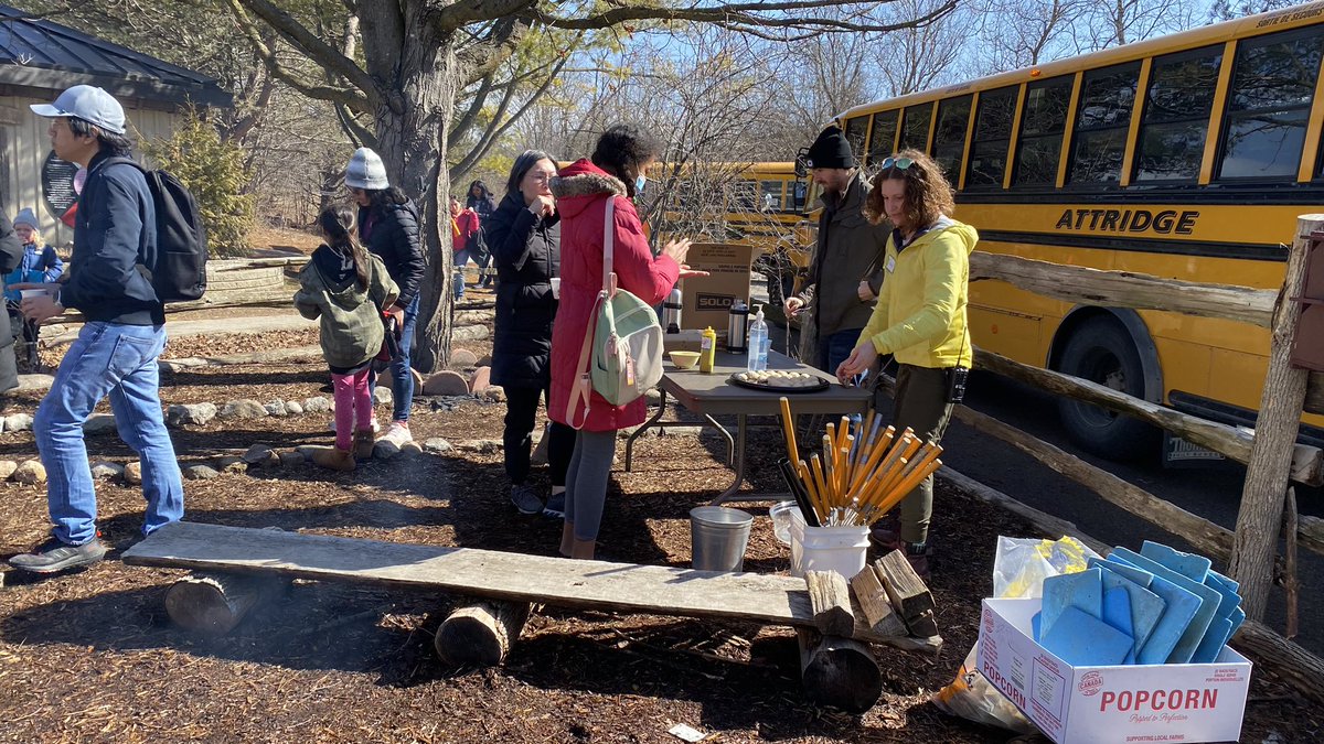 What an amazing day <a href="/EOEC_TDSB/">Etobicoke Outdoor Education Centre</a> for their first ever Maple Syrup Open House! Over 70 people from all across the system joined in the activities - tapping trees, collecting sap, feeding birds, bannock on the fire, visiting the farm, and more! <a href="/TOES_TDSB/">TOES_TDSB</a> #OEmemories