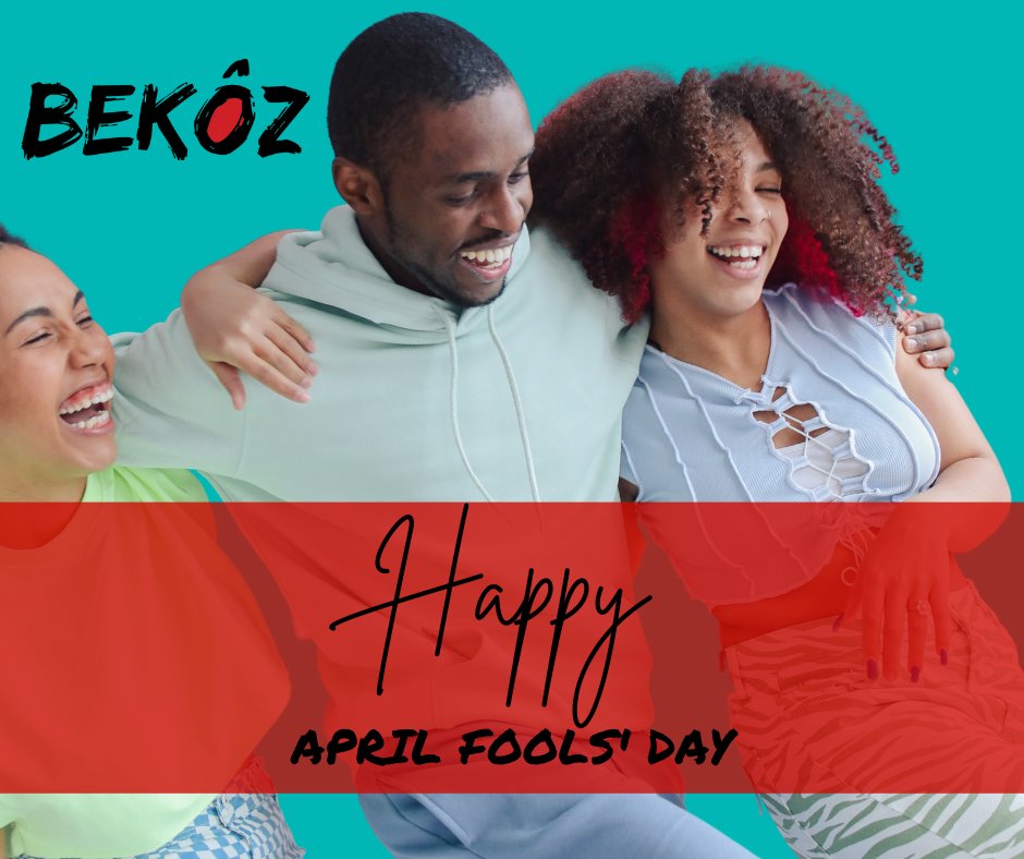 BekozMarketing's tweet photo. Let's kick off #NationalHumorMonth with a bang! Happy April Fool's Day from the Bekoz Family. We hope you enjoyed yourself today and you remembered to play safe. #AprilFoolsDay #BekozMarketing https://t.co/cwLsOwea6d