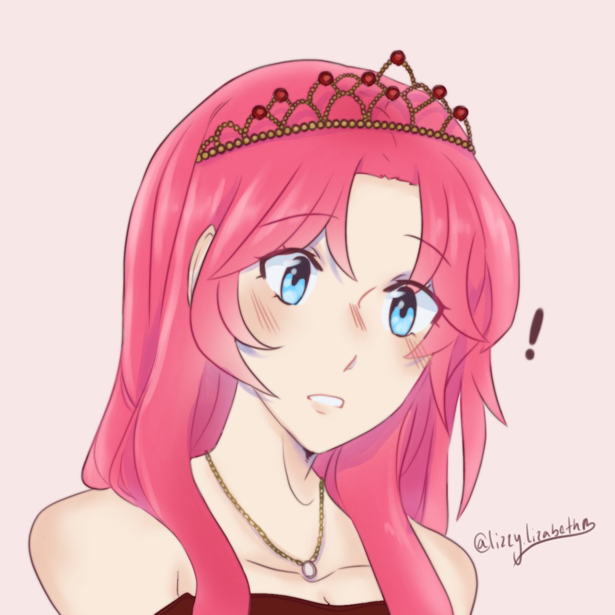 LizzyLizabeth_'s tweet photo. "My princess..."
Me simping over Wesley in the new Royals?? Nooooo...
I love this ship, but I also will be drawing sink so don't worry <3
Also the tiara is so detailed. I almost didn't give her one lol. 

#RoomiesRoyal #Roomies #PinkDD #Fanart https://t.co/r3veH3Dh73