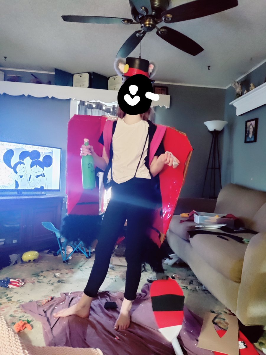 suchowriter's tweet photo. @VivziePop @RicepirateMick  my daughter and I LOVE Helluva Boss and Hazbin Hotel! She is gearing up for her first (local) comicon and decided she wanted to go as Husk. It's not complete but she's so excited! Thanks for making such kickass content! https://t.co/81sylR3yvJ