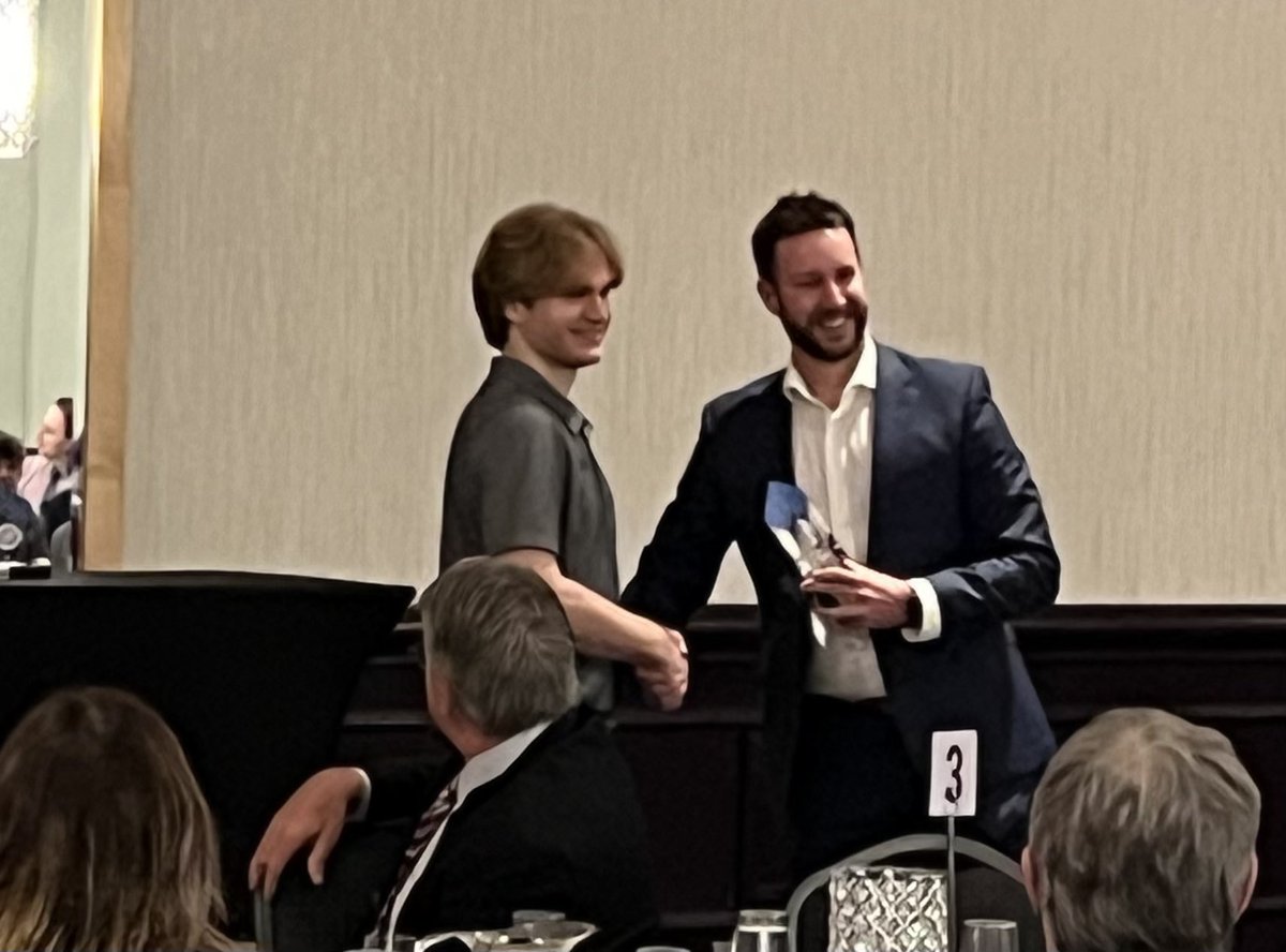 AAAGrowlers's tweet photo. Congratulations to Clay Ryan for being named Top Goaltender at the @u18atlantics! @NLU18MHL @HkyNL #Woof #BlackWhiteAndGold https://t.co/qitLA9kewk