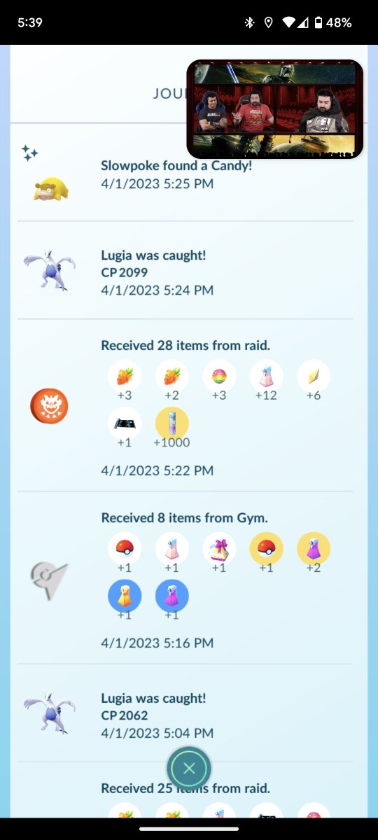 DanceswithGIFS's tweet photo. @NianticHelp I got kicked out of two remote raids before I was able to try to catch a legendary Lugia. One before the battle ended. The second after the Lugia fainted. https://t.co/MRlEvJYyQl