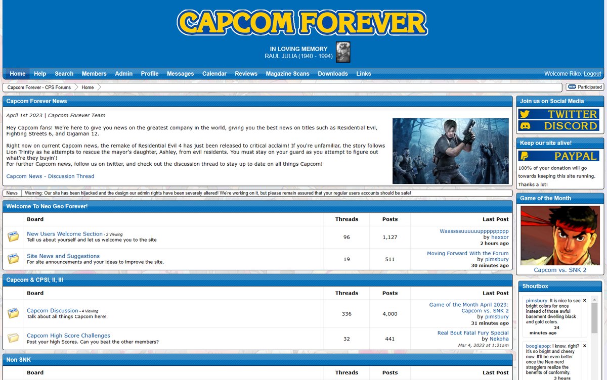 Neo_Geo_Forever's tweet photo. Yes we were April Fooling!! Obviously SNK is much better than Capcom😉 R.I.P. Capcom Forever.
https://t.co/oB7xwtLv7n is now back!
#NeoGeo #SNK #RETROGAMING #retrogames #arcade #Capcom #CapcomForever https://t.co/R5sSE75NBk