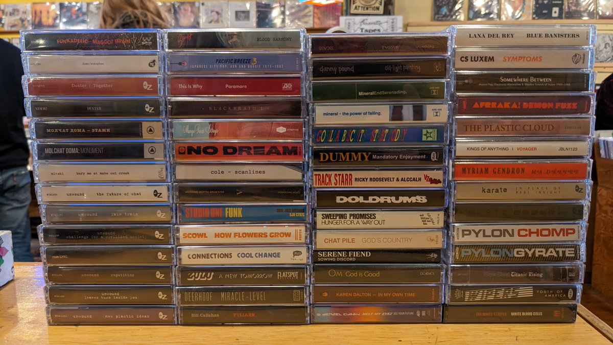 lovegardensound's tweet image. Here's a cut of the new cassette tapes we've got in stock.