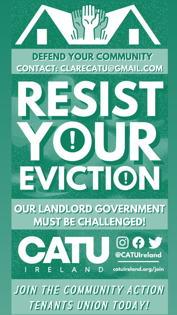 🚨🏠📣 CATU Clare Takes to the Streets Over Local TDs' Vote to Lift Eviction Ban 📣🏠🚨

The Clare branch of the Community Action Tenants Union (CATU) demonstrated outside the constituency office of Deputy Cathal Crowe today to protest against the lifting of the eviction ban.