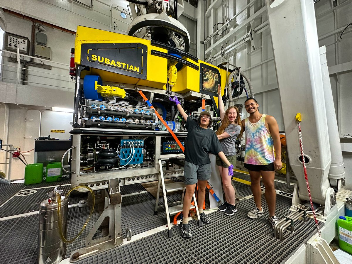 #ROV #Subastian is prepped and ready to sample diffuse hydrothermal fluids at #PuyDesFolles for microbes! This will be ROV Subastian’s 500th dive, taking place early tomorrow morning. Hope you all can join via #Divestream ! #LostCityVents #FalkorToo #TeamMicro #TeamWHOI