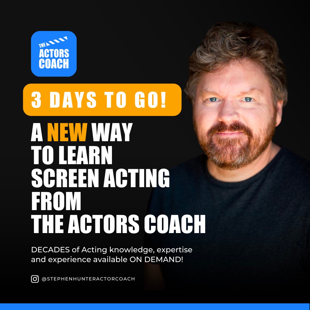 StephenJHunter1's tweet photo. An all NEW way to learn Screen Acting!
Follow my instagram page https://t.co/mchKhaMkbI
Turn on notifications, the stand by for the big Launch!
I'll be going LIVE on Instagram at 12 noon on Wednesday!
(the day after May the 4th be with you...)
#thehobbit #LOTR #actor #actingcoach https://t.co/m5nCvAsatS