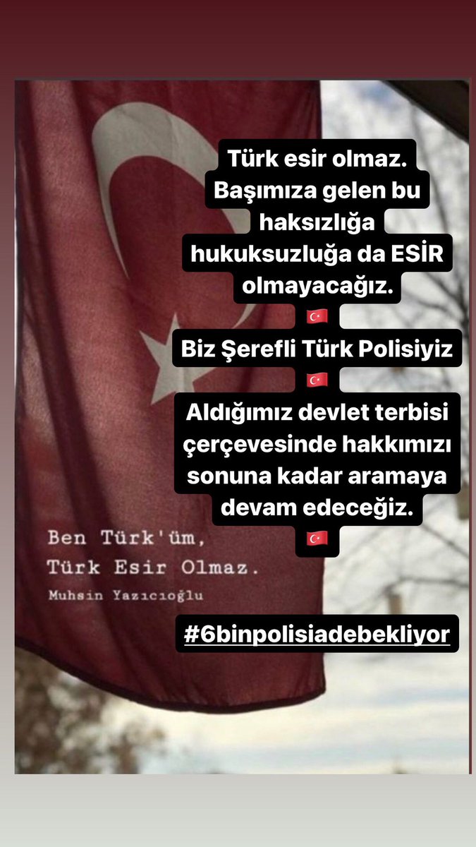 <a href="/ozanozturk_tr/">OZAN ÖZTÜRK</a> #6binpolisiadebekliyor 
Ohalin bitimine saatler kala binlerce polis ,müfettisler tarafindan hain ilan edildi hem de yarginin baraat,takipsizlik kararlarina rağmen. Lütfen mübarek kandilin hatrina sesimizi duyun , evlatlarimizin yüzune bakamaz olduk. Cumhurbaskanimza guweniyoruz.