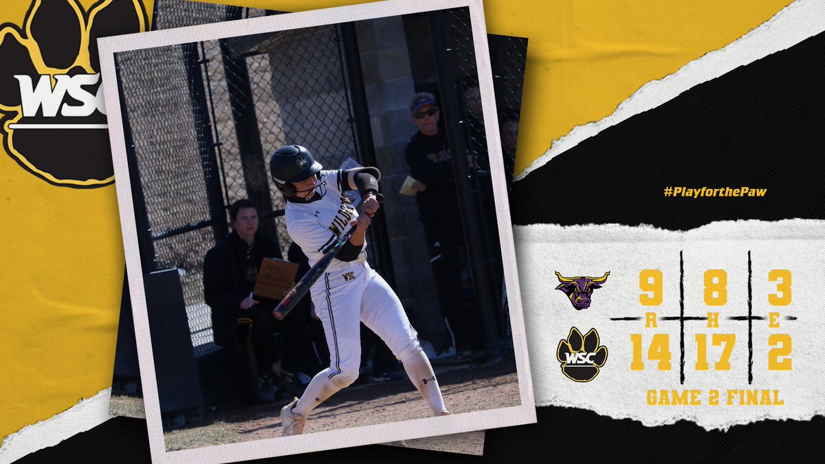 wscwildcats's tweet photo. Game 2 Final: @WSCWildcatSB wins their first NSIC game of the season over Minnesota State in the second game of the Double Header! #NSICSB https://t.co/q7hYC396QZ
