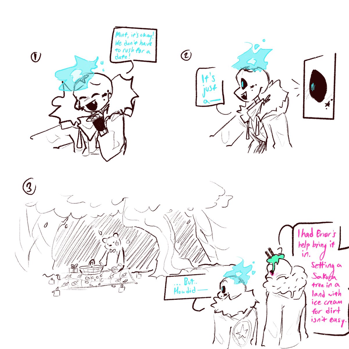 melaton1nxx's tweet photo. mintflare comic part 1 (this took me a week to do hfjdkfg) #undertale #undertaleAU #flaresans #mintsans #mintflare https://t.co/IhmKgWF1A2
