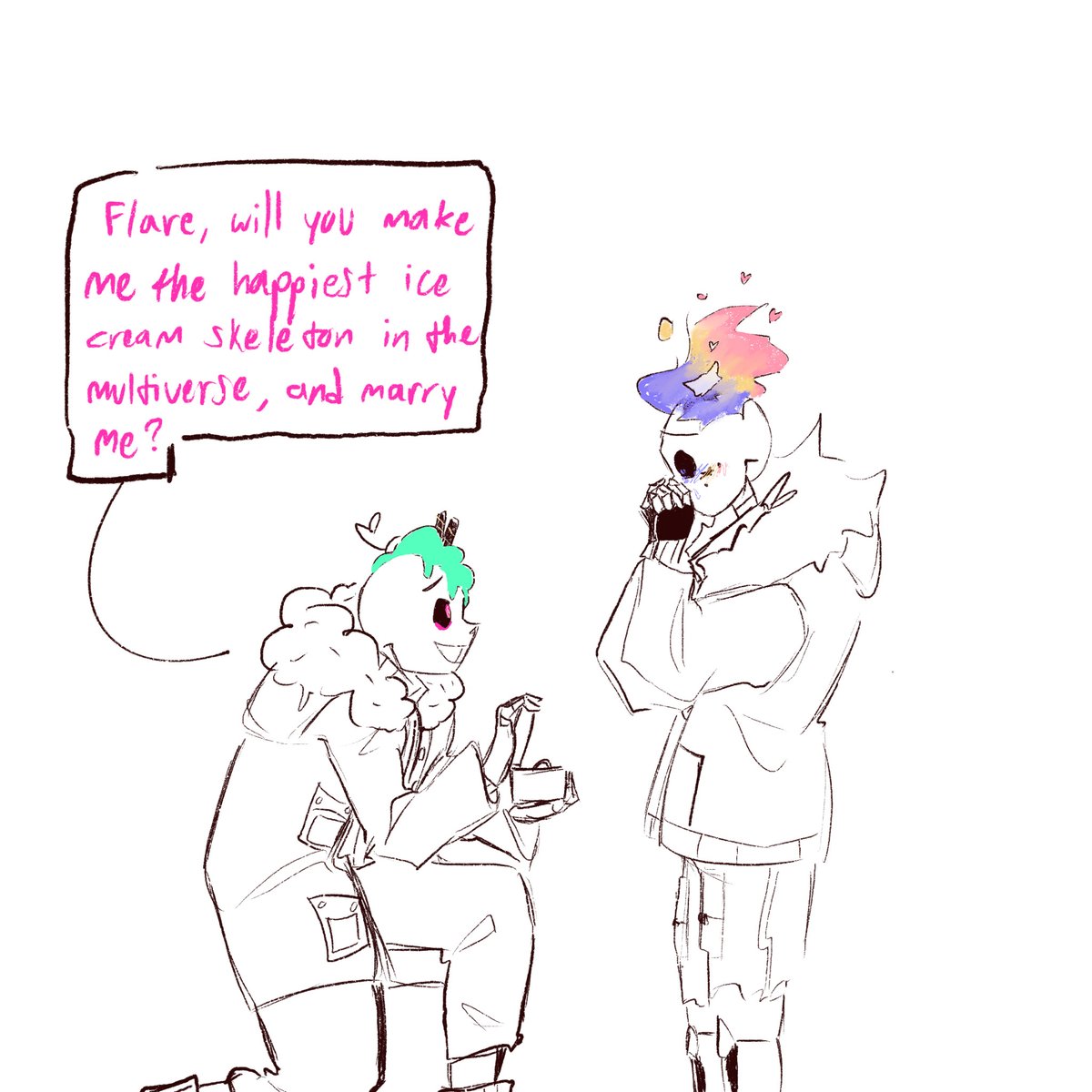 melaton1nxx's tweet photo. pt 2 (thereβll be more soon, but now theyre getting married π₯Ήπ₯Ή)
β-
flare by me!
mint by @heisaOwO β€οΈπ
#undertale #undertaleAU #mintsans #flaresans #mintflare https://t.co/REq5NWuKrO