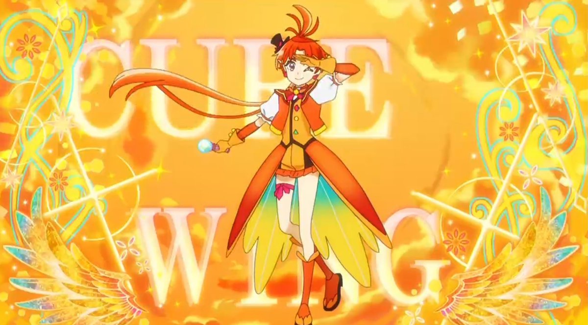 hakeru_chan's tweet photo. HISTORY MAKER CURE WING! 🪽🫶🏻🧡🧡🧡🧡
#precure
#nitiasa
#hirogaruskyprecure 
#curewing https://t.co/NqwBXu5NYt