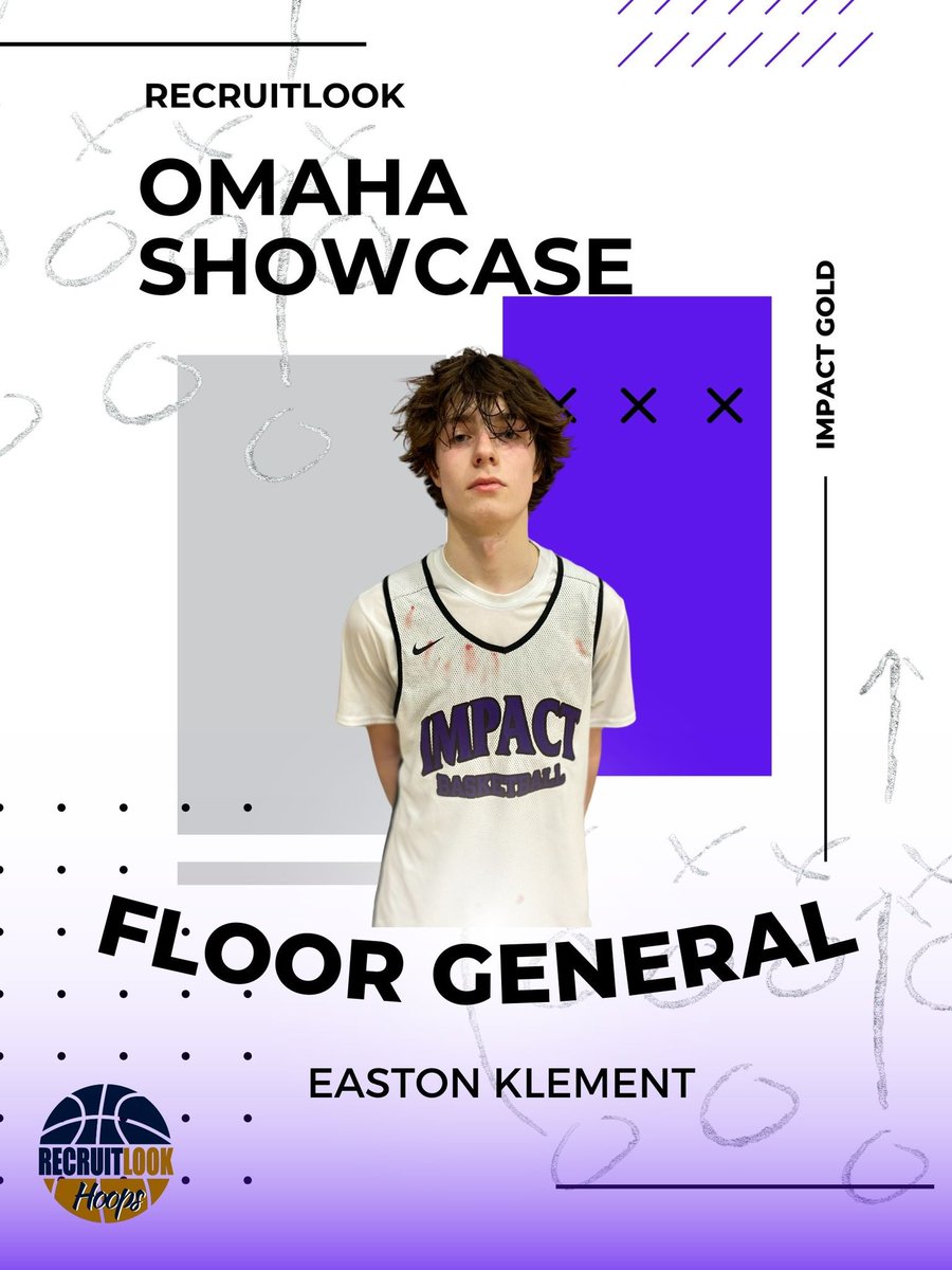 Impact Gold 15U - Easton Klement, 5’10 2026 is a dynamic guard who sees the floor well and thrives in transition. Looked to push the ball all day, throwing some amazing full court passes. Played well off 2 feet and dealt with pressure well, constantly making the right read.