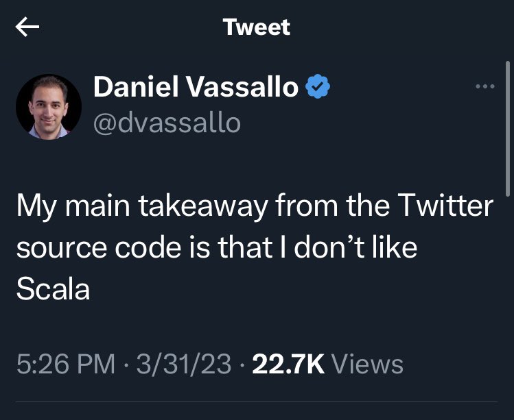 shahedC's tweet photo. This sums up the internet

#TwitterAlgorithm #Scala #twitteropensource https://t.co/Z76ff3INL1