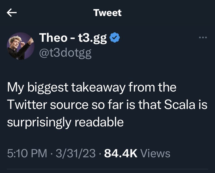 shahedC's tweet photo. This sums up the internet

#TwitterAlgorithm #Scala #twitteropensource https://t.co/Z76ff3INL1