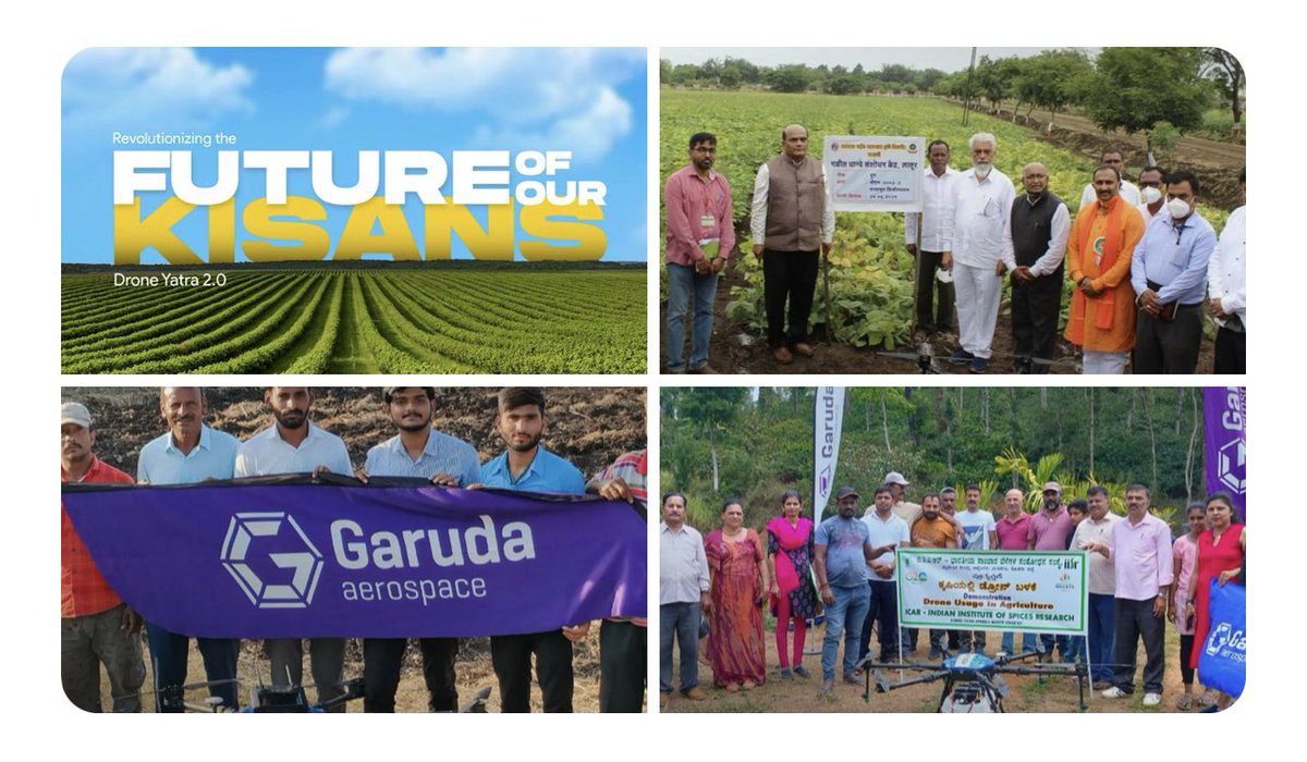 AgnishwarJ's tweet image. New Wings to the Greens! 

Our Kisan #AgriDrones are all set to revolutionize the #Agriculture space in India. 

Our kisans deserve the perks of technology! 🚀

Take a look at our successful demo session and cooperation with farmers across India for a brighter and better future.