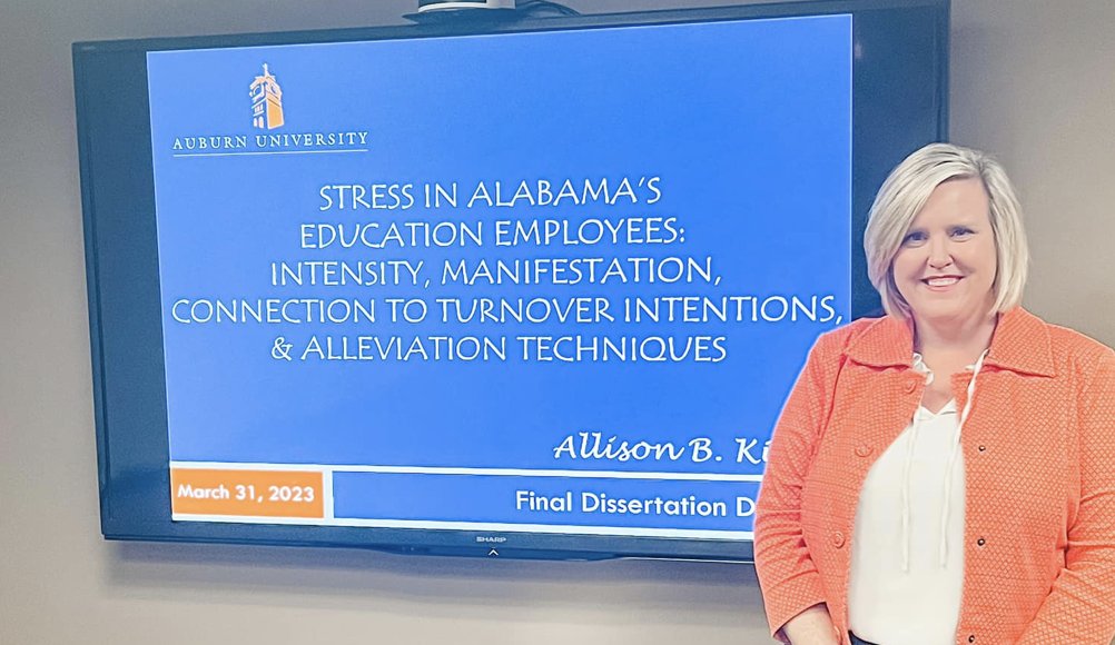 Congratulations to Allison Baulch King, who successfully defended her dissertation yesterday. It's a great day to stand alongside Dr. Allison Baulch King as an Auburn Tiger! #WarEagle