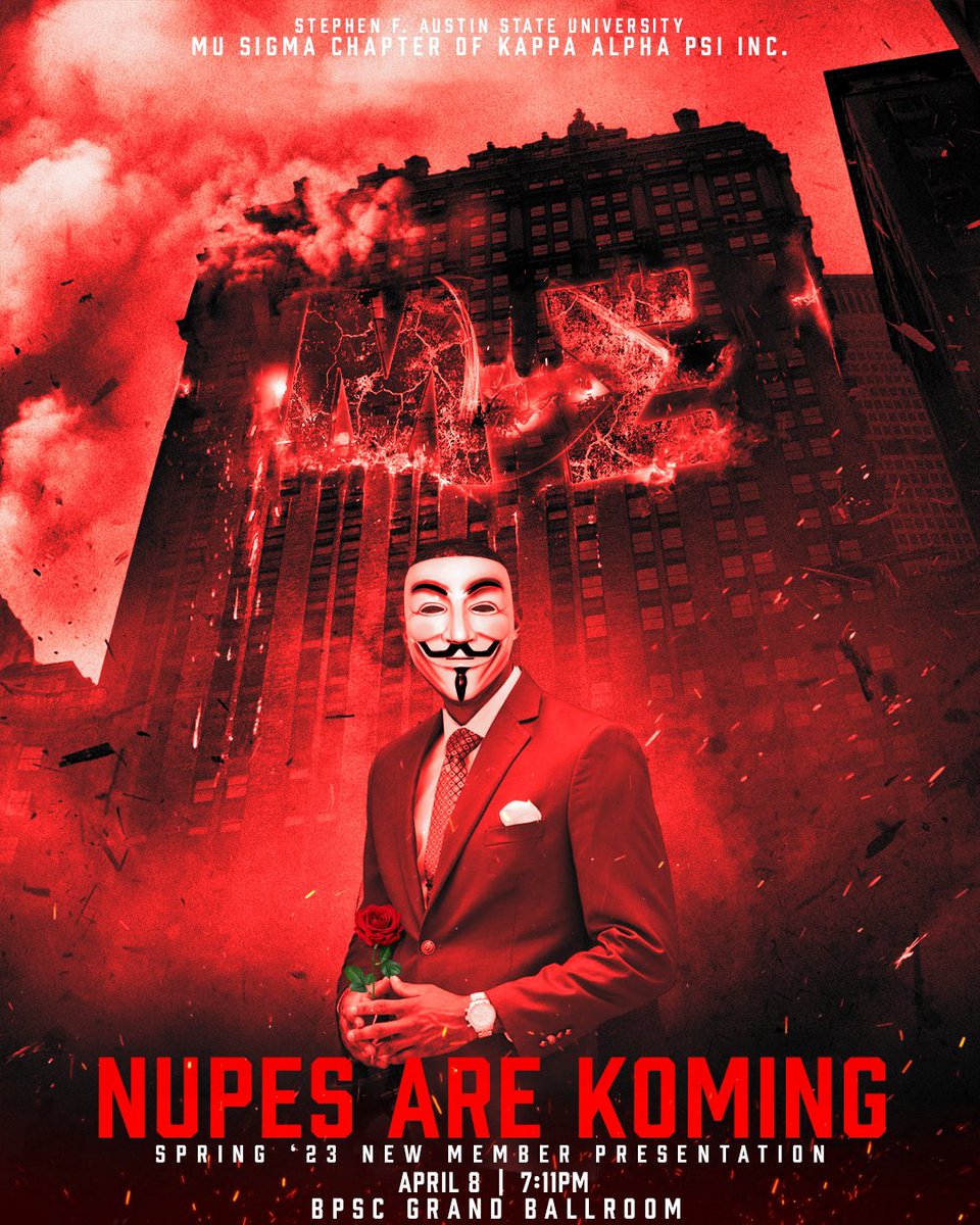 The Time Has Kome ♦️

Spring 23’ New Member Presentation❗️

BPSC Grand Ballroom 📍

Doors Open at 6:11 PM
Start Time 7:11 PM

#LongLiveMuSigma 
#FREE23