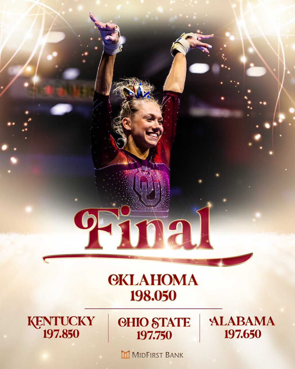 OU_WGymnastics's tweet image. BATTLED BACK TO WIN OUR 15TH NCAA REGIONAL CHAMPIONSHIP!! 💪

Next Stop: Fort Worth, Texas

#NCAAGym | #BoomerSooner