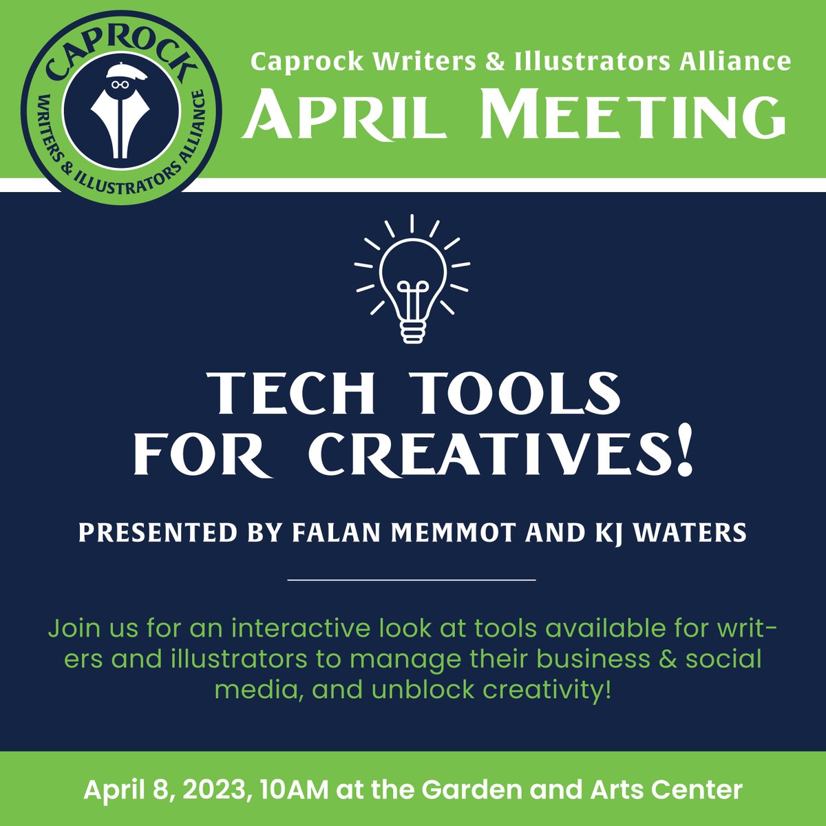 Join us on April 8th for our April Meeting about using AI tools to assist in writing and illustrating!
