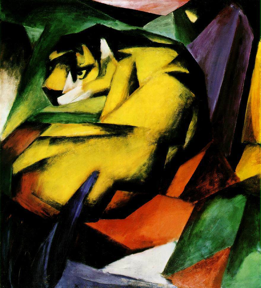 franzmarcart's tweet image. Tiger, 1912 #franzmarc #cubism wikiart.org/en/franz-marc/…