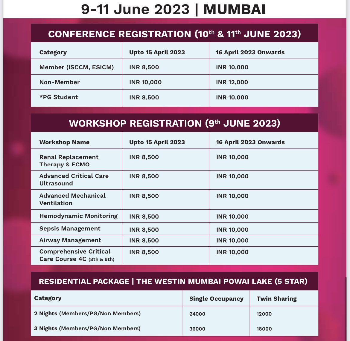 SheilaMyatra's tweet photo. Don’t miss EUROASIA 2023 https://t.co/7tWYQrGq3U a joint meeting of ESICM and ISCCM at the Westin Hotel in Mumbai. Early bird registration extended to 15th April 2023. @ESICM @DjillaliAnnane @isccmsociety @ElieAzoulay5 @criticcaredoc @KatiaDonadello https://t.co/58rCk3uTov