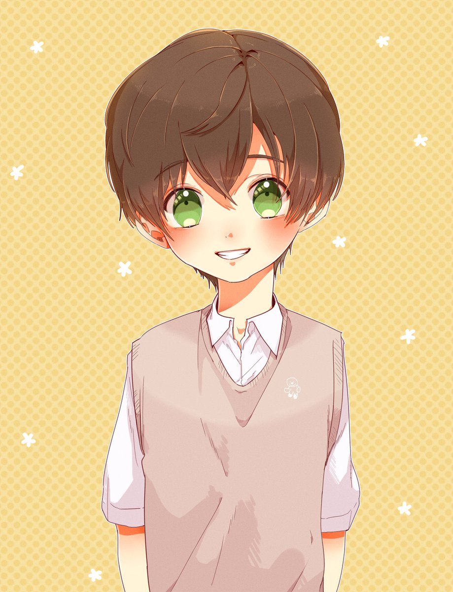 「昨日のショタちゃんと描いたわぁ。お目目たのし。 」|うめしゅのイラスト