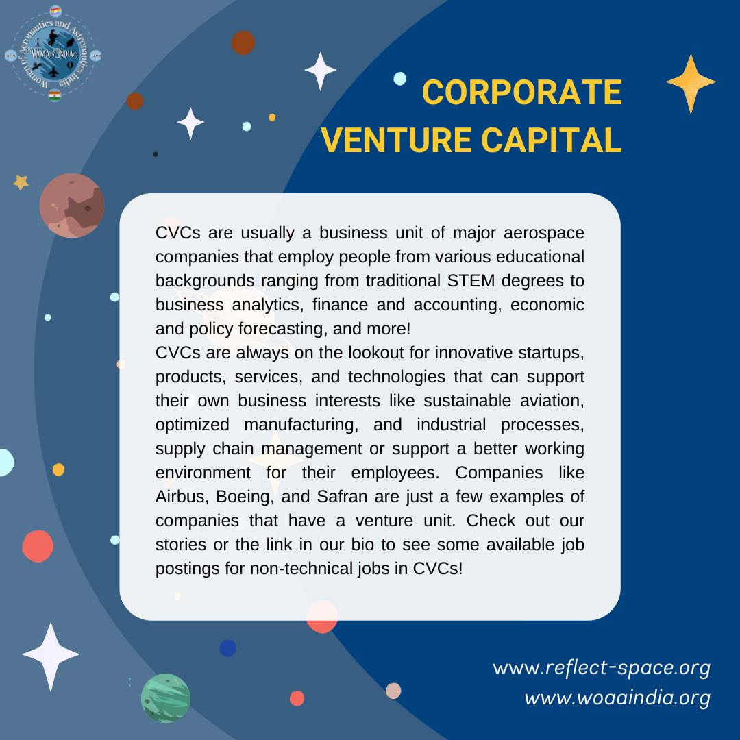 WoAAIndia's tweet photo. Today, we're thrilled to explore the world of corporate venture capital in aerospace. As the industry continues to grow at an unprecedented pace, there's a growing need for funding and investment to support new innovations and ideas. https://t.co/nE00FqUiS2