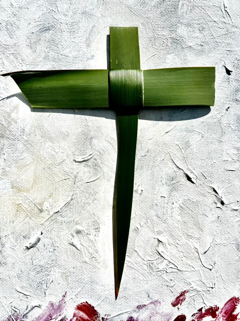PencilInnCt's tweet photo. Flax from Taupō Moana for a Palm Sunday cross. https://t.co/u59AazslQV