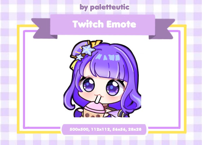 Another genshin emote(⁠≧⁠▽⁠≦⁠). Raiden drink her boba🧋

Available on my ko-fi: ko-fi.com/s/790ddf43cc

#emotes #twitch #TwitchStreamers #opencommission #streamer #vtuber