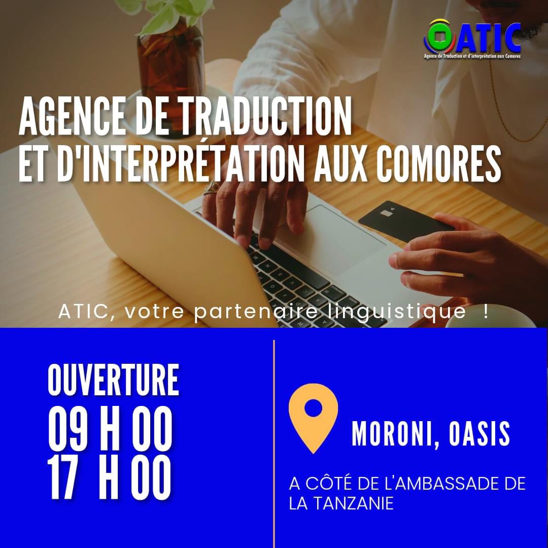 ATIComores's tweet photo. Chez ATIC  vous rencontrez une équipe de traducteurs et interprètes expérimentés animés par un seul objectif : vous accompagner au mieux de vos intérêts et avec professionnalisme et efficacité dans la réalisation de vos projets linguistiques.
#Interpretation #Traduction https://t.co/4eSg7cqZLD