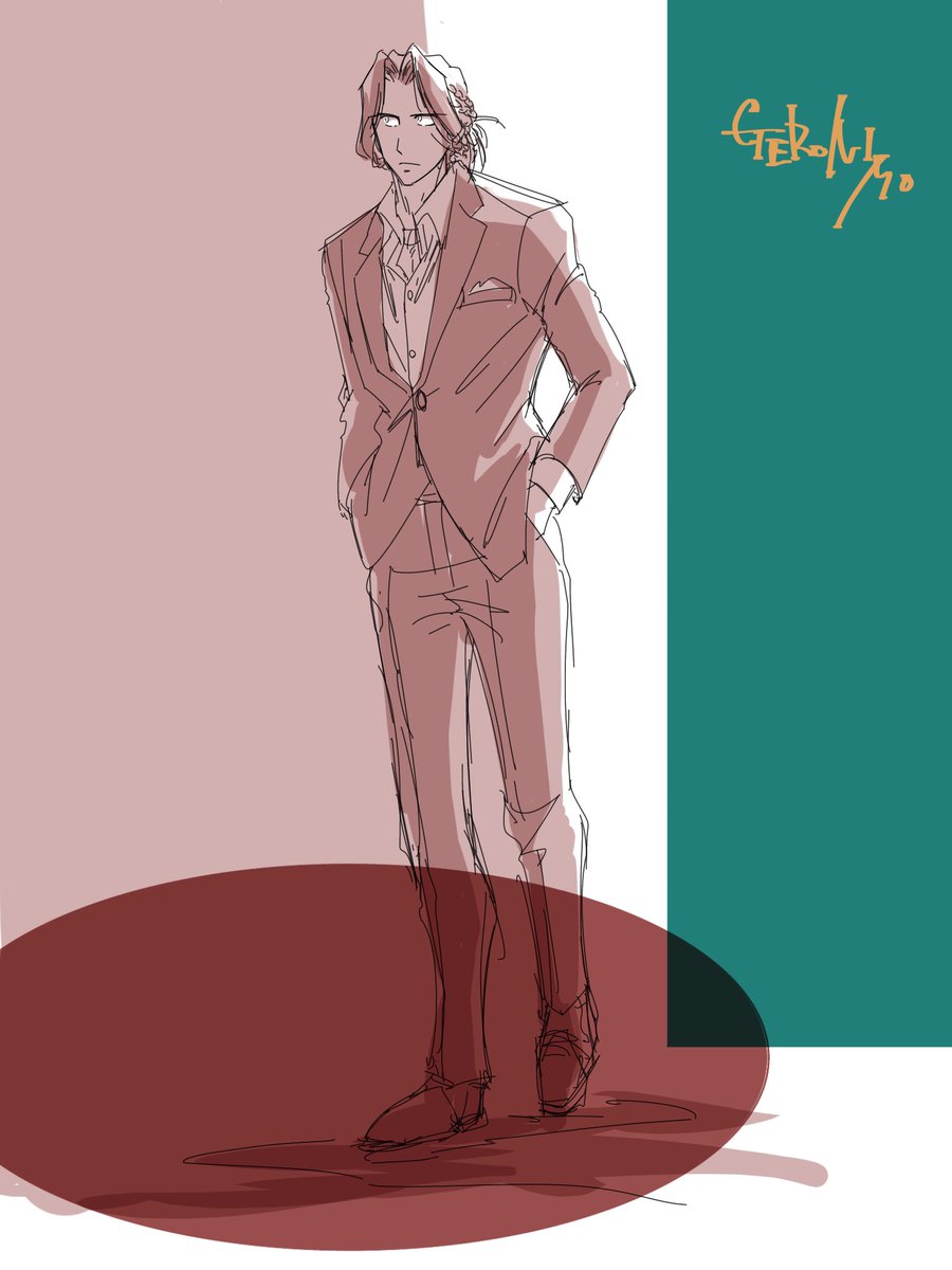 「定期的に推しにスーツを着せないと自我が保てないんですよ 」|深海コヨーテのイラスト