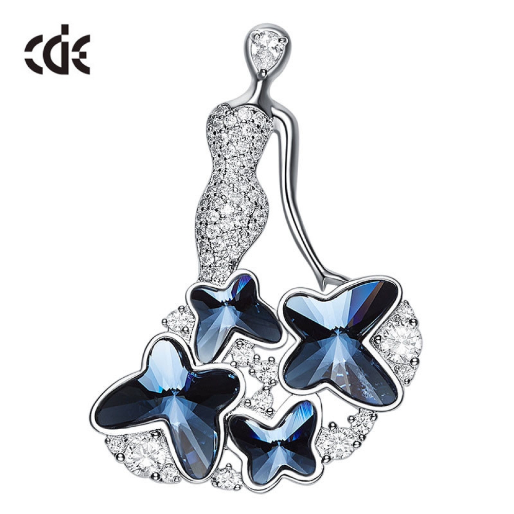 The_happysmiley's tweet image. #kitchentools #kitchenstore Pretty Lady Dress Shape Brooch with Blue Butterfly Crystals from Swarovski thehappysmiley.com/pretty-lady-dr…