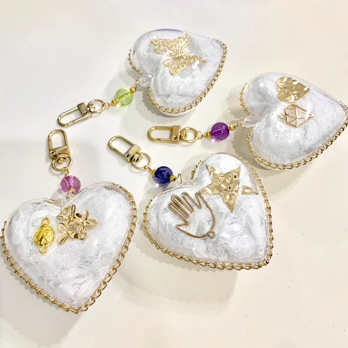 承太郎、仗助、ジョルノ、徐倫バッグチャーム#ジョジョの奇妙な手芸部#ジョジョクラ手芸部 