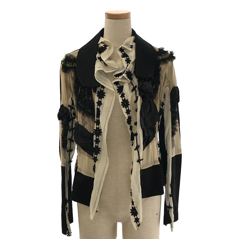 AD2019 コムデギャルソン 再構築断ち切り変形ポンチョジャケット