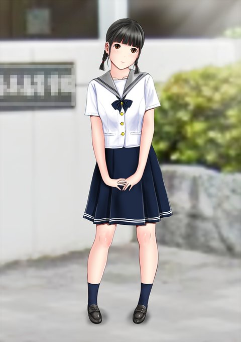 「blurry school uniform」 illustration images(Latest)｜21pages