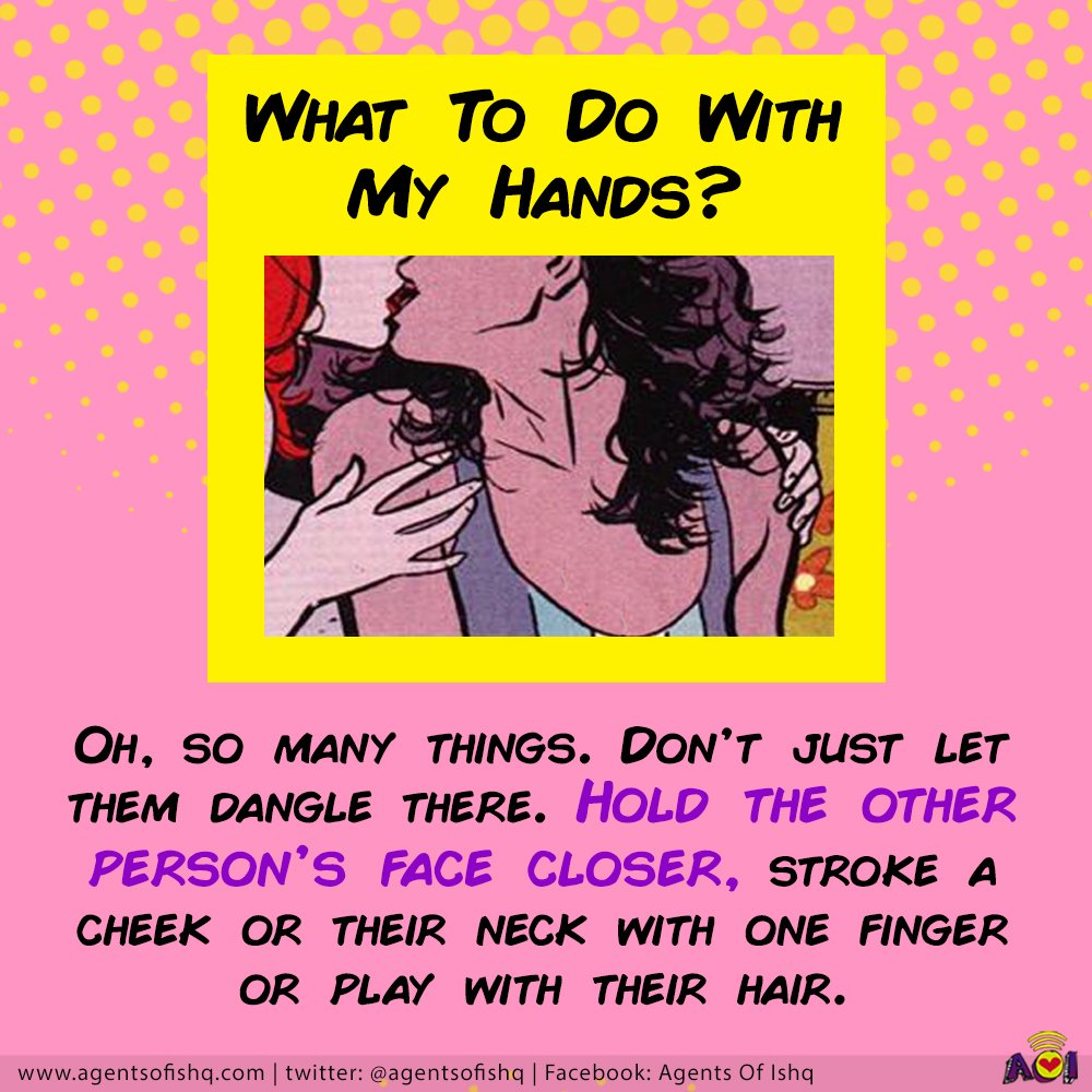 AgentsofIshq's tweet photo. Okay but...what do I do with my hands? Where do they go?

#KissingTips #Kissing101 #Hands #HowToKiss #KissMeMore https://t.co/9XpoTVmTcV