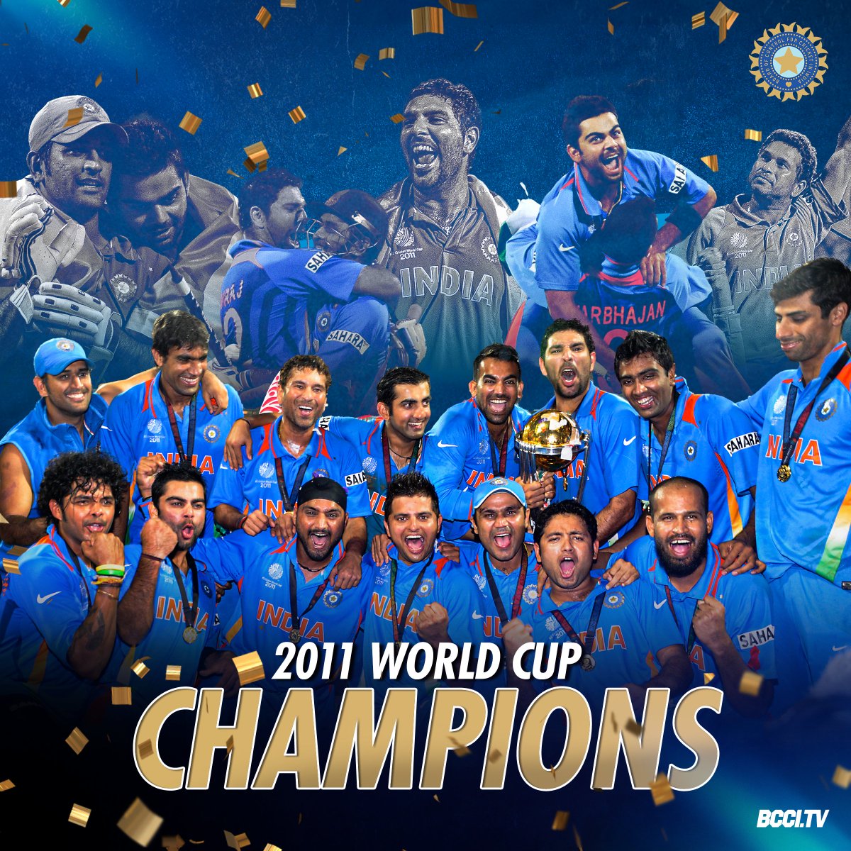 𝘼𝙨 𝙨𝙥𝙚𝙘𝙞𝙖𝙡 𝙖𝙨 𝙖 𝙩𝙝𝙧𝙤𝙬𝙗𝙖𝙘𝙠 𝙘𝙖𝙣 𝙜𝙚𝙩! 🏆 🗓️ #OnThisDay in 2011, #TeamIndia won the ODI World Cup for the second time. 👏👏