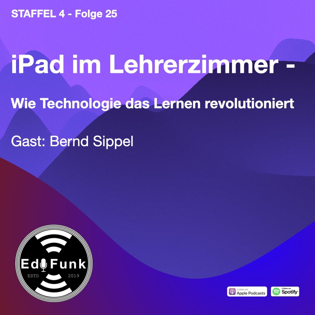 edufunkDACH's tweet photo. Just do it - iPad🚀 @berndsippel zeigt dir, wie einfach es ist, deinen Unterricht durch das iPad zu erleichtern &amp; zu bereichern. Unbedingt reinhören 🎙️#ipad #twlz #everyonecancreate #education #podcast https://t.co/jreSRwkX6G