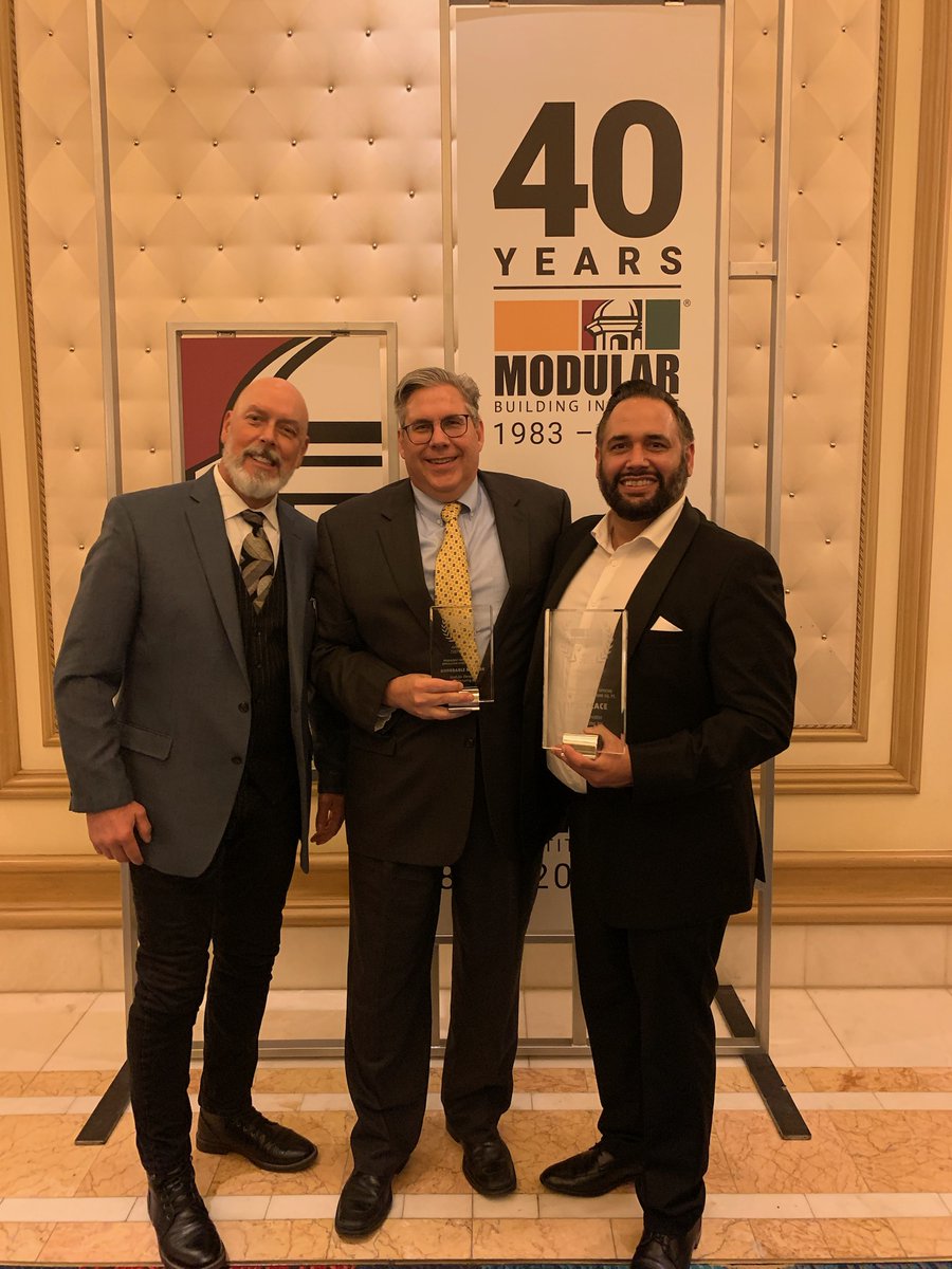 ElevatorModular's tweet image. Yep it&apos;s true! We won an Award of Excellence at #mbi #worldofmodular Big thanks to #tlshield and #mem teams great job.