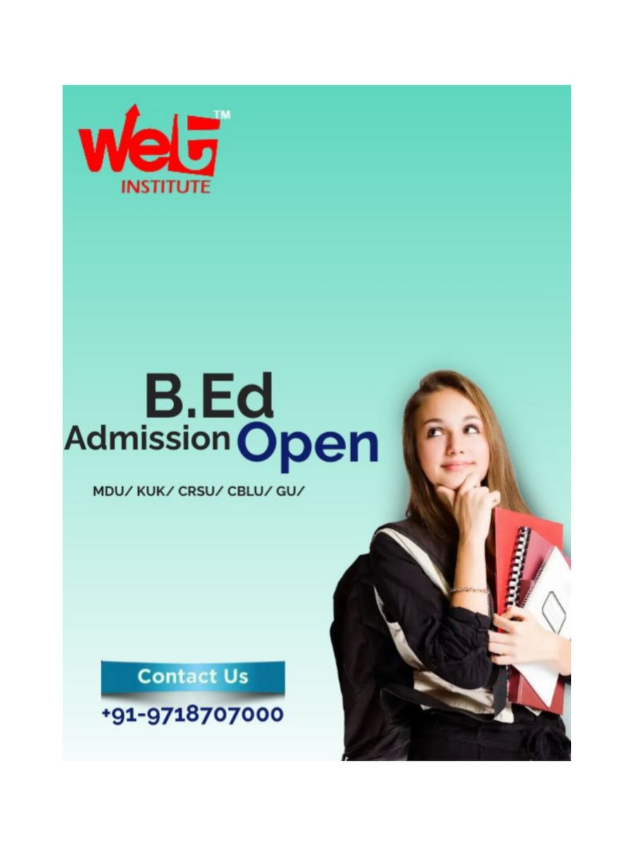 LearningDist's tweet image. B.ED Admission open session 2023
Call Now- 9718707000
visit- b-edadmission.com
#wetpedia
#BEdAdmission #MEd #courses #education #educational #admissionsopen2023 #AdmissionsOpen #Admission