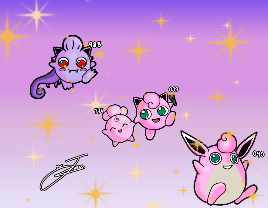 MrJhons900's tweet photo. Pokedex: 039 - 040 - 174 - 985
"Jigglypuff Line Evolution + Scream Tail"
#jigglypuff #colagrito #wigglytuff #pokemonfanart #pokedex #screamtail #paldea #shinypokemon #digitalart https://t.co/YMUYxi09jl