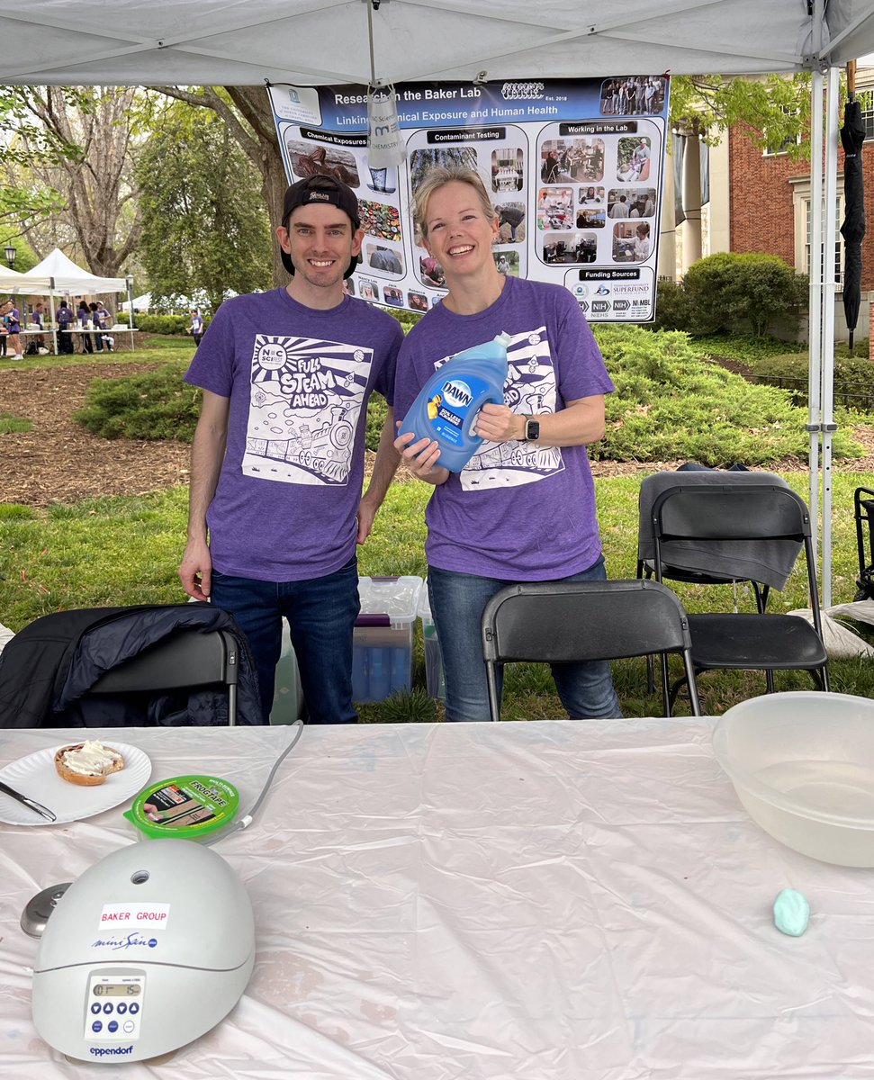 ErinBakerIMS's tweet photo. Such a great day at the #UNCScienceExpo making silly putty &amp; hoping to inspire more future scientists. 🥼🔬🧪Also, if there was an award for the dirtiest booth we definitely would have won as there was Dawn and cornstarch everywhere but >200 kids with silly putty souvenirs 😂 https://t.co/3w9Yk7zXuw