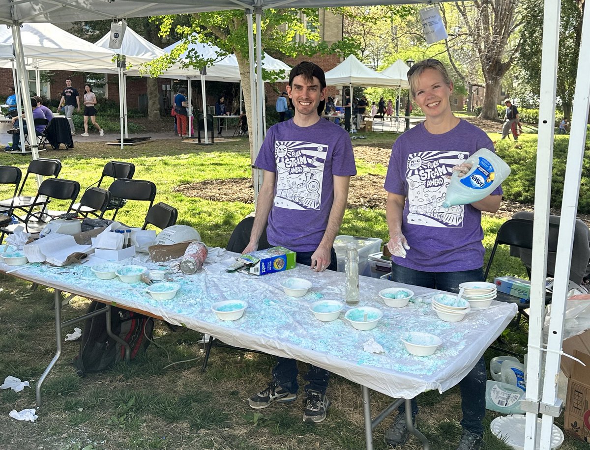 ErinBakerIMS's tweet photo. Such a great day at the #UNCScienceExpo making silly putty &amp; hoping to inspire more future scientists. 🥼🔬🧪Also, if there was an award for the dirtiest booth we definitely would have won as there was Dawn and cornstarch everywhere but >200 kids with silly putty souvenirs 😂 https://t.co/3w9Yk7zXuw