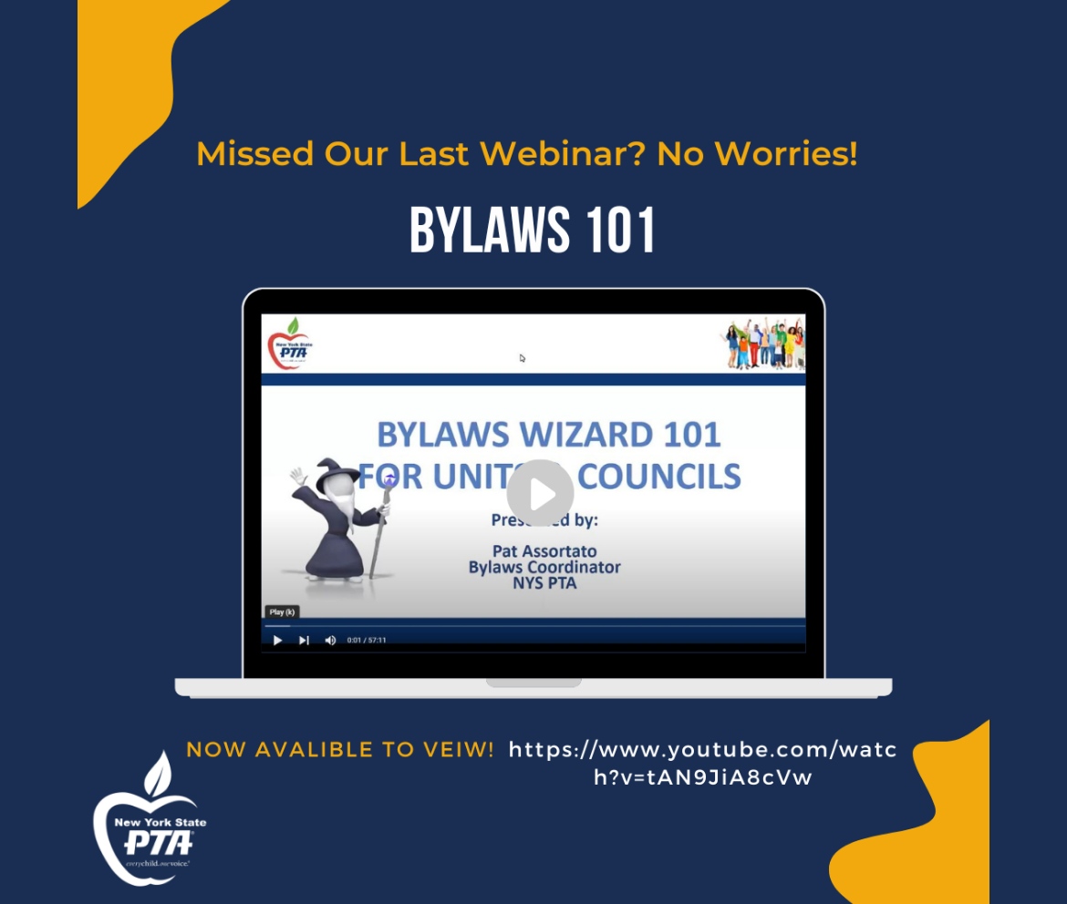 NYS PTA's latest Leadership Development Webinar! youtube.com/watch?v=tAN9Ji…