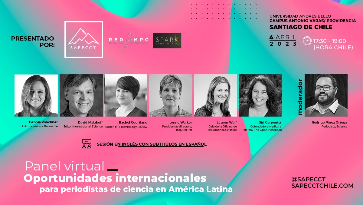 red_mpc's tweet photo. 📢 ¡Atención, periodista de ciencia, salud y medio ambiente! ¿Te interesa incursionar en proyectos internacionales? Entonces, esta sesión del #SAPeCCT2023 es para ti. Abrimos 🧵 con todos los detalles ✍️... https://t.co/wgM8xQEAr9