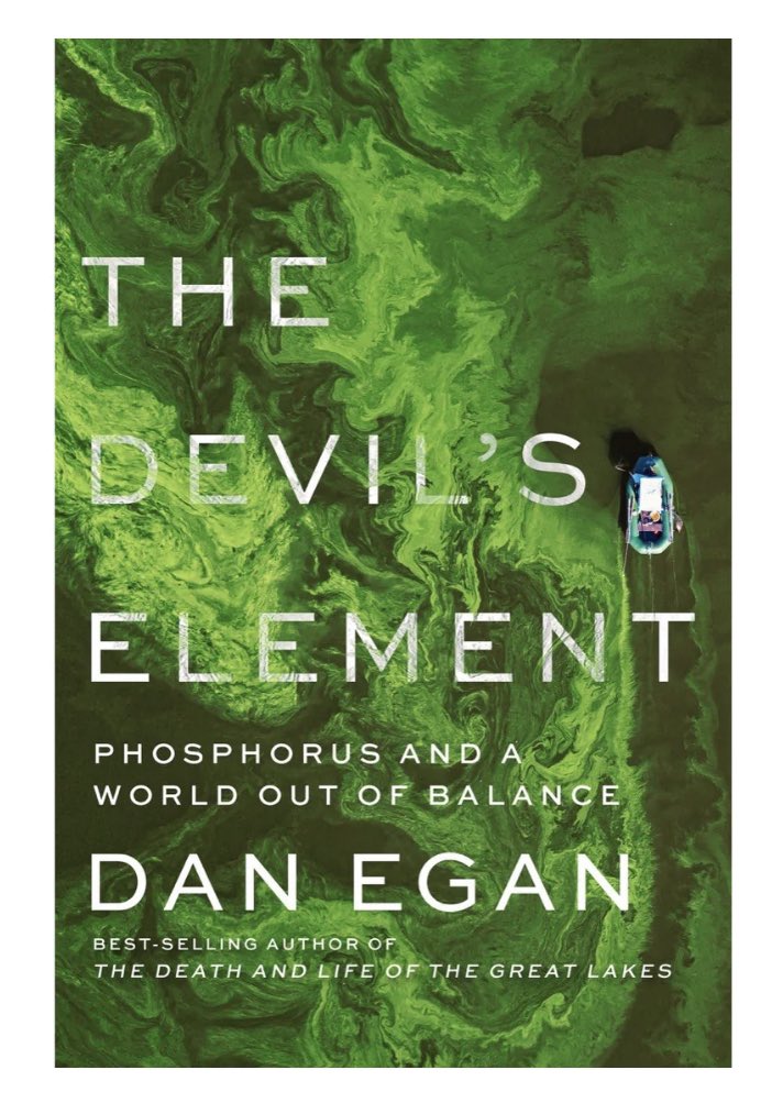 I'm really enjoying this book by Dan Egan <a href="/danpatrickegan/">Dan Egan</a> about phosphate and toxic algal blooms. It's a really nice synthesis of history and science and I appreciate learning more about the impacts on the Great Lakes!